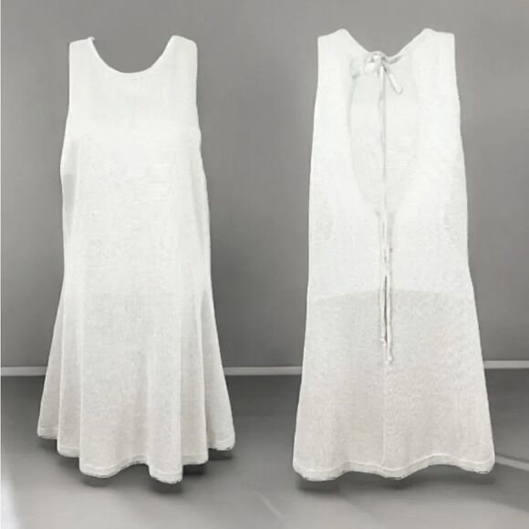 NEW Vintage 80's Victoria's Secret Gold Label Silver Metallic Mini Dress Size S - Picture 1 of 11
